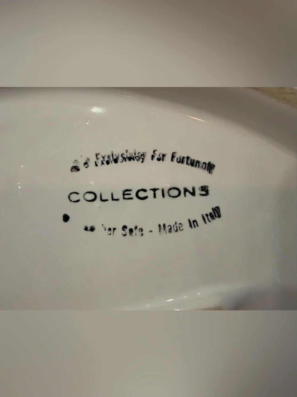 Fortunoff Vintage hand-painted Italian Ceramic fish-shaped serving platter
